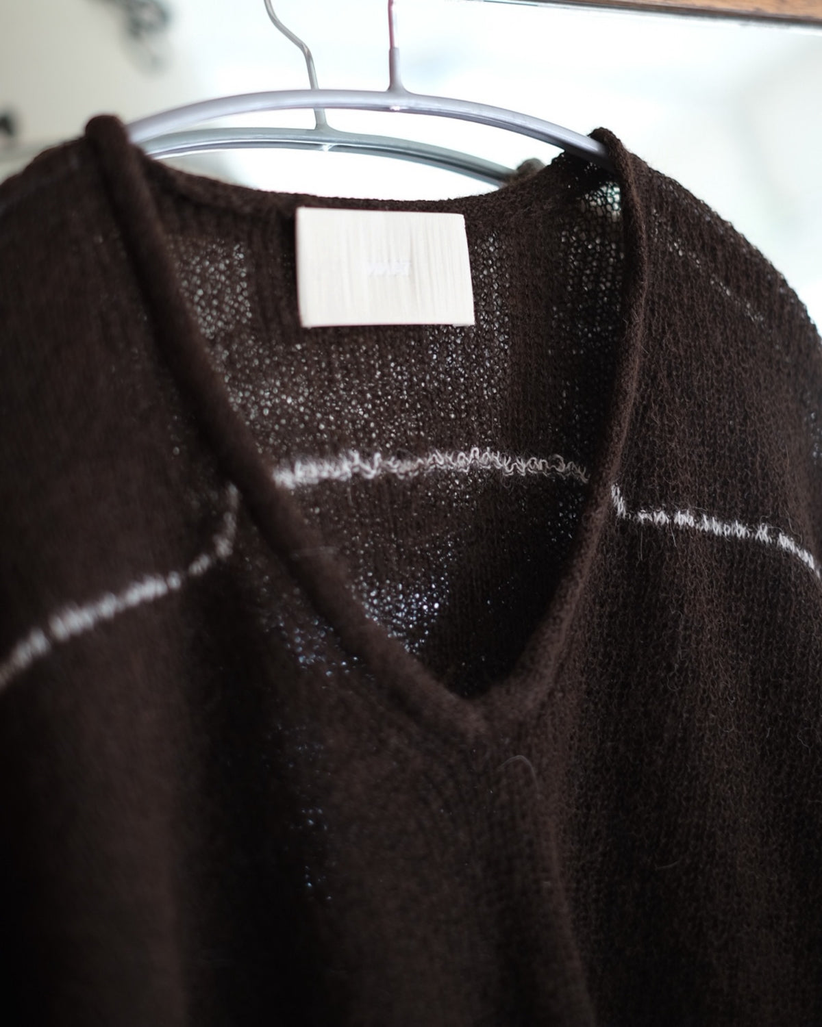 INNAT "V Neck Line Border Sweater" / インアット " Vネックラインボーダーセーター"