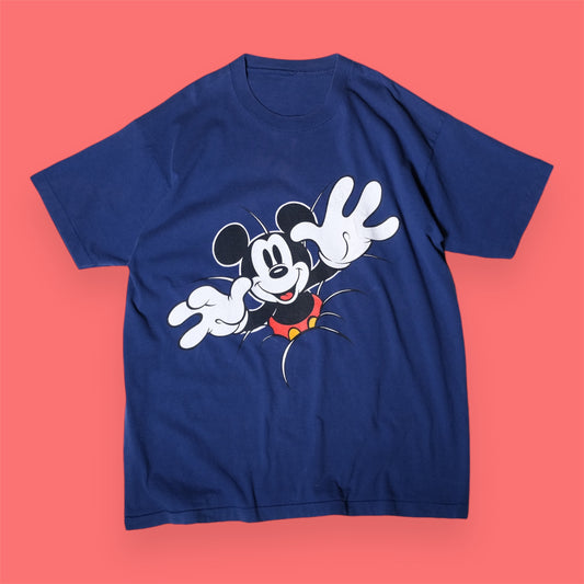 used&vintage "90s Disney Micky Mouse Both Print Tee”