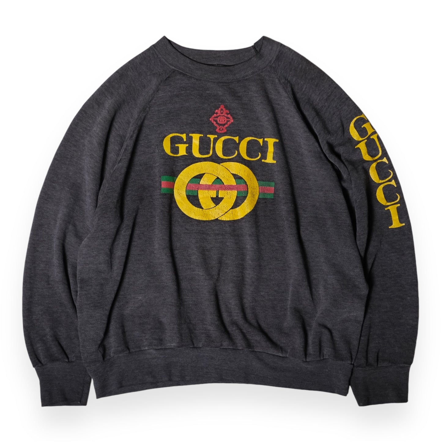 used&vintage "Bootleg G●cci Sweat" Good Fade!!