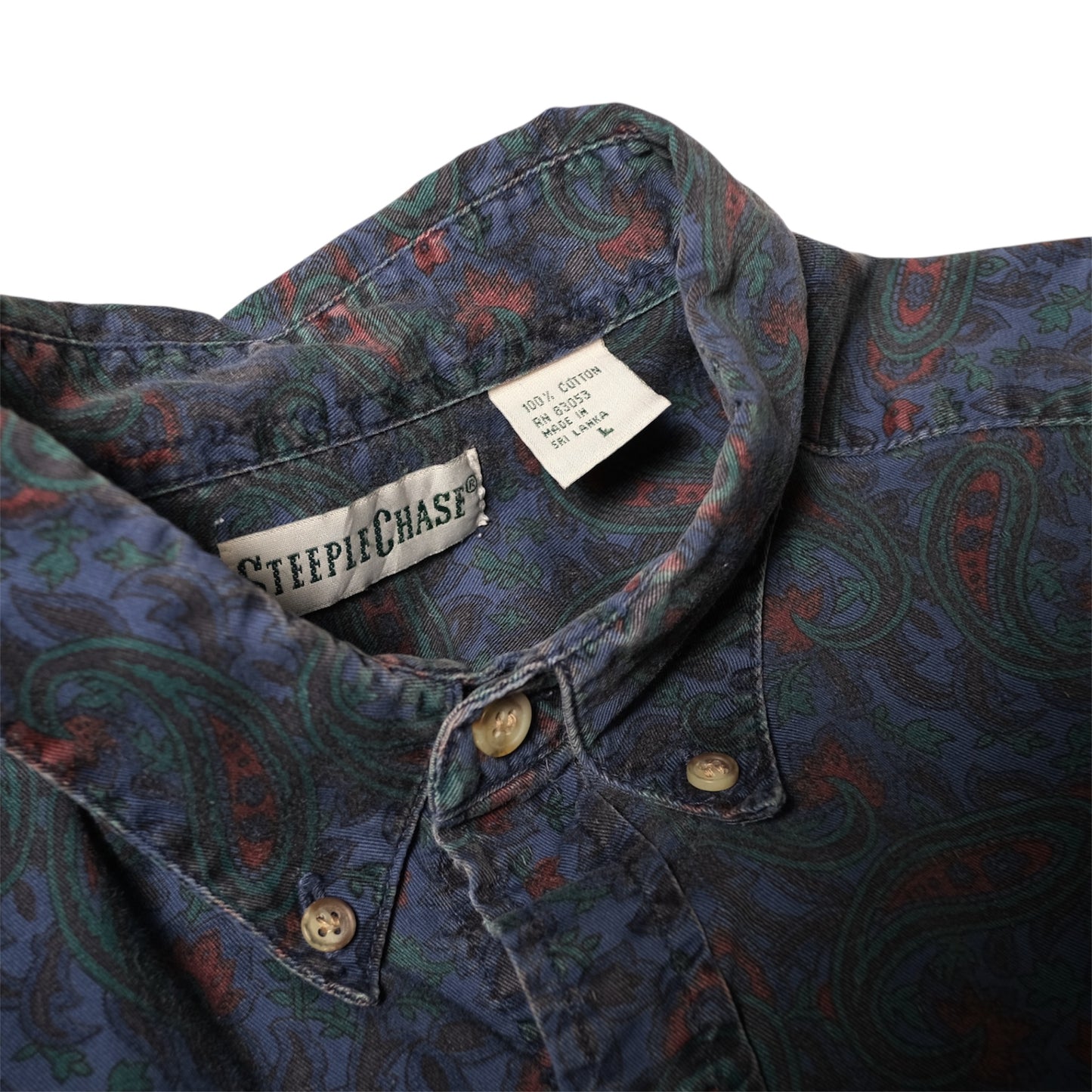 used&vintage "STEEPLE CHASE Paisley Pattern Shirts"