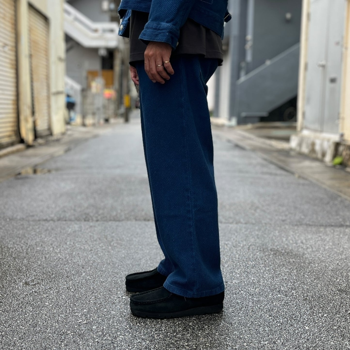 INNAT "HAND DYED SASHIKO ５P PANTS" / インアット "手染め刺子５ポケットパンツ"