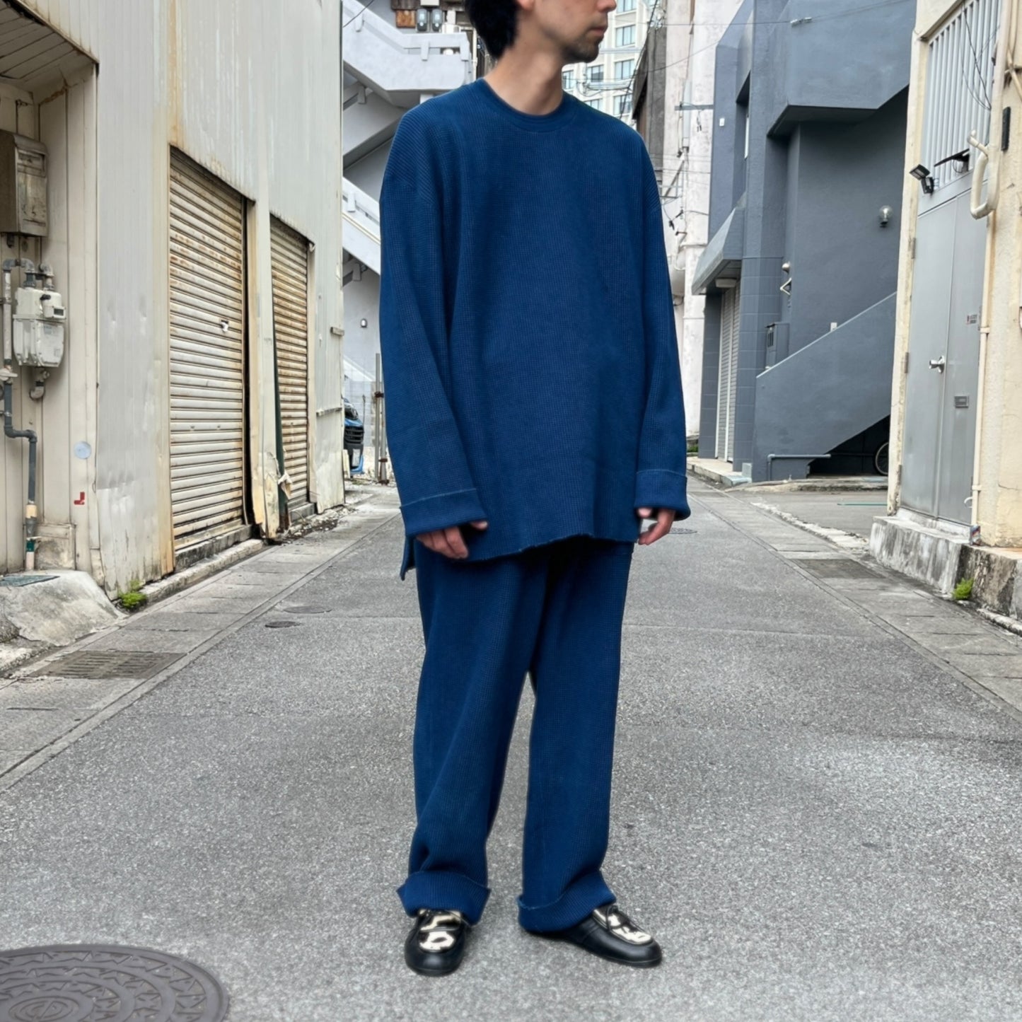 INNAT "HAND DYED WAFFLE JOGGER PANTS" / インアット "手染めワッフルジョガーパンツ"