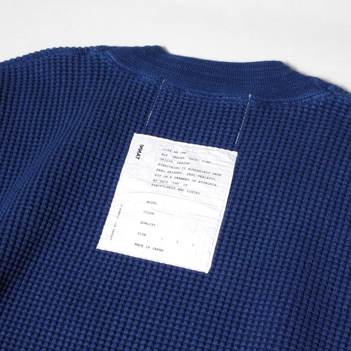 INNAT "HAND-DYED WAFFLE LS TEE" / インアット "手染めワッフル長袖Tシャツ"