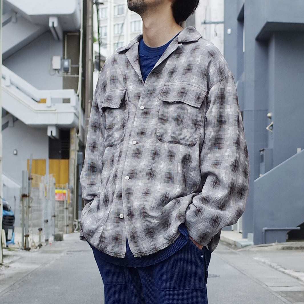 INNAT "GARMENT DYED CHECKED SHIRT" / インアット "製品染めチェックシャツ"