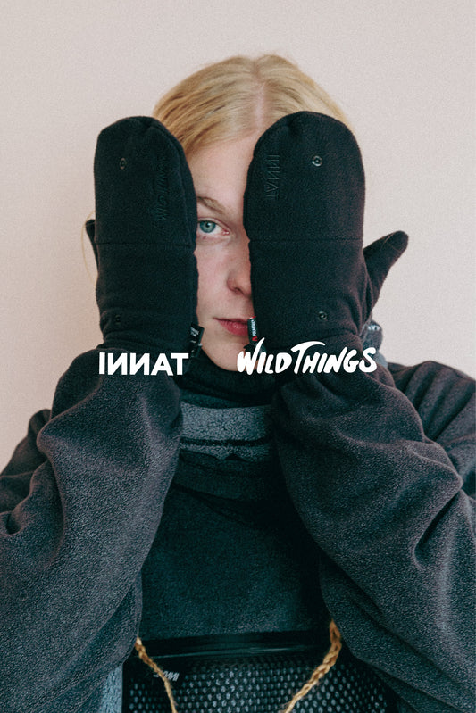 INNAT "PIGMENT PRINT WASH POLARTEC MITTEN" / インアット "製品染めポーラーテックミトン"