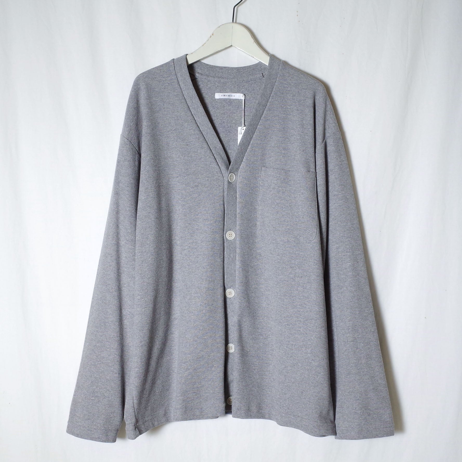 サンディニスタ  COTTON KNIT CARDIGAN コットンニットカーディガン  メンズ L