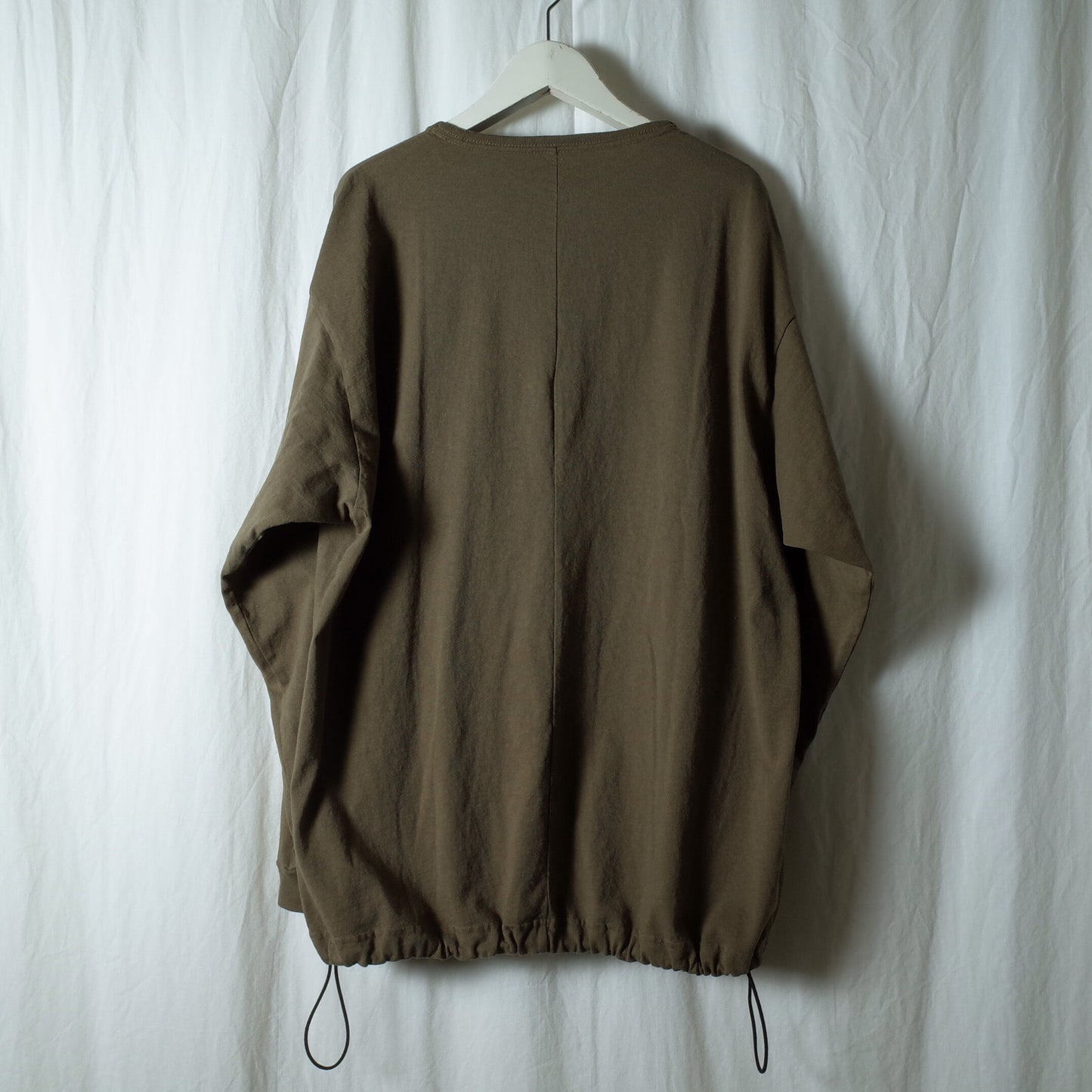 SANDINISTA ”Pocket&Drawstling L-S Tee" / サンディニスタ "ポケット付き裾ゴム入り長袖Tシャツ"